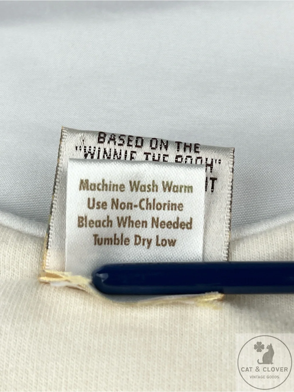 Classic Pooh Vintage Disney Heyman Corp Cream Cotton Embroidered Baby Romper 6M